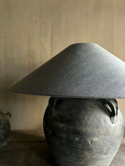 Chinese kruiklamp inclusief Chinese lampenkap grey (afhalen)