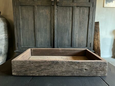 Houten bak| serveer tray oud hout C