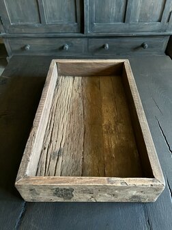 Houten bak| serveer tray oud hout C