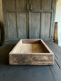 Houten bak| serveer tray oud hout D