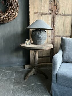 Wijntafel oud hout 70cm (afhalen)