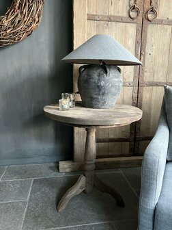 Wijntafel oud hout 70cm (afhalen)