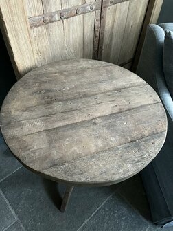 Wijntafel oud hout 70cm (afhalen)