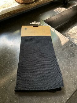 Handdoek zwart gebreid Linnen&amp; More