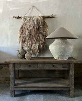 Sidetable - 2 lades en onderblad Driftwood 