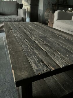 Salontafel Driftwood met onderblad | salontafel oud hout met onderblad  120x60cm (afhalen)