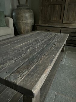 Salontafel Driftwood met onderblad | salontafel oud hout met onderblad  120x60cm