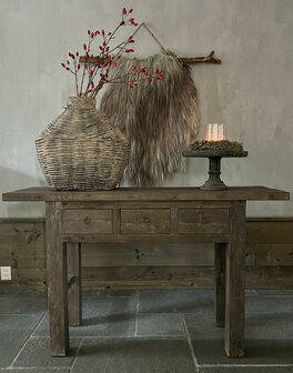 Sidetable driftwood 3 lades (140cm)