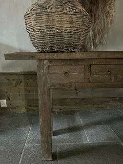 Sidetable driftwood 3 lades (140cm)