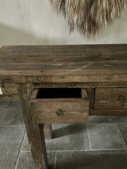 Sidetable driftwood 3 lades (140cm)