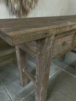 Sidetable driftwood 3 lades (140cm)