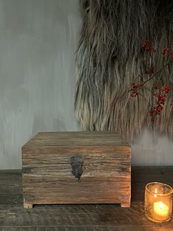 Houten kistje oud hout Large 