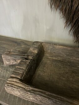 Houten bak met handvat | houten schaal met handvat A1