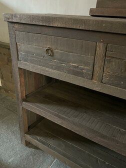 Sidetable driftwood 2 lades 