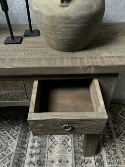 Sidetable driftwood 4 lades | sidetable oud hout 180cm 