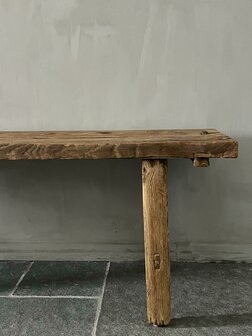 Antieke houten sidetable| antieke houten bank Luksa (afhalen)