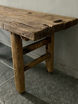 Antieke houten sidetable| antieke houten bank Luksa (afhalen)