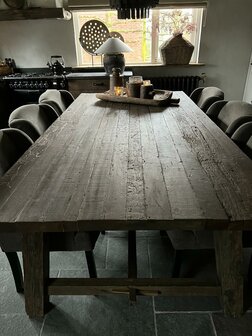 Eetkamertafel Driftwood A poot| Landelijke eetkamertafel met A poot