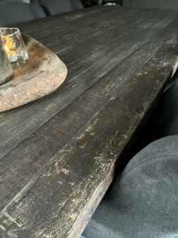 Eetkamertafel Driftwood A poot| Landelijke eetkamertafel met A poot