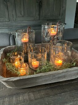 Windlicht metal chips 30/20 Puur wonen