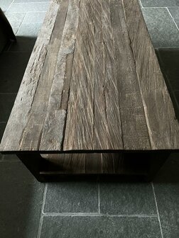 Salontafel met onderblad Driftwood  140x70cm (afhalen)