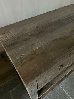 Sidetable driftwood 2 lades 80cm (afhalen)