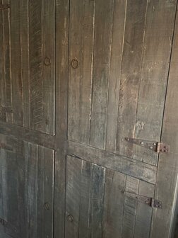 4- deurs kast Driftwood long hinges (afhalen)