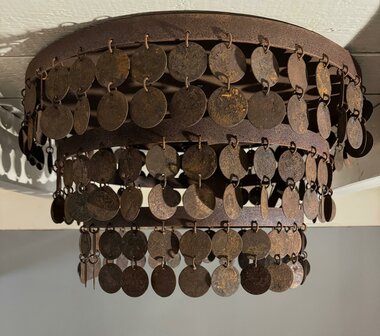 Plafonni&egrave;re schijfjes roest 50cm