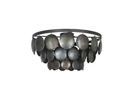 Plafonni&egrave;re schijfjes 40cm metaal zwart