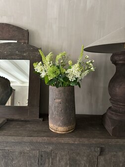 Veld boeket bloemen wit (kunstbloemen)