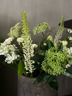 Veld boeket bloemen wit (kunstbloemen)