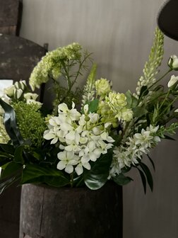 Veld boeket bloemen wit (kunstbloemen)