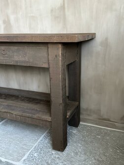 Sidetable met 2 lades en onderblad Driftwood A (afhalen)