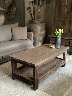 Salontafel Driftwood met onderblad 120x60cm B (afhalen)