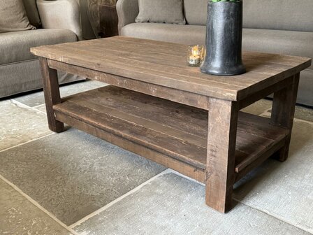 Salontafel Driftwood met onderblad 120x60cm B (afhalen)