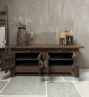 TV meubel Driftwood | TV dressoir Driftwood 4- deurs met schuifsluiting 180cm (afhalen)