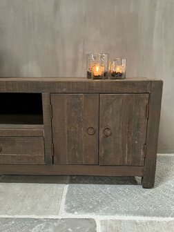 TV meubel | TV dressoir Driftwood  4 deuren en 1 lade 160cm (afhalen)