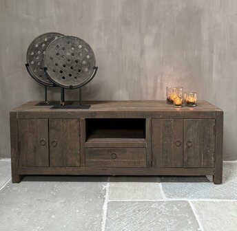 TV meubel | TV dressoir Driftwood  4 deuren en 1 lade 160cm (afhalen)