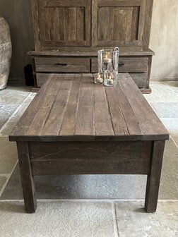 Salontafel Driftwood met 2 lades 120x60cm (afhalen)