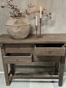 Sidetable Jenong 4 lades Driftwood (afhalen)