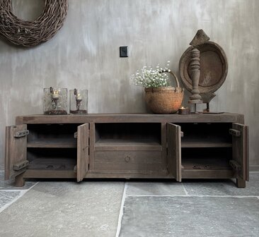 TV meubel 4 deurs en 1 lade Driftwood (afhalen)