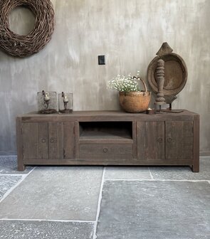 TV meubel 4 deurs en 1 lade Driftwood (afhalen)