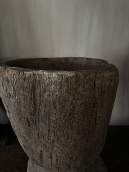 Houten vijzel Luksa A