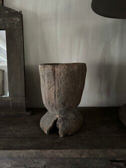 Houten vijzel Luksa A