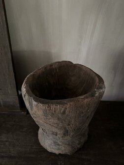 Houten vijzel Luksa A