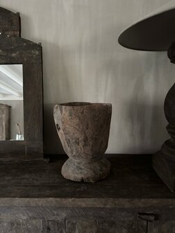 Houten vijzel Luksa A