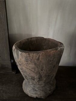 Houten vijzel Luksa A