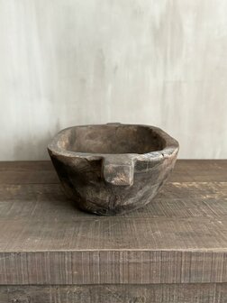 Houten schaal Lia met handvaten Luksa (kleinste)