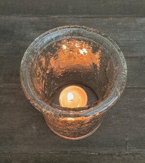 Windlicht Aura Peeperkorn 9x9x12cm