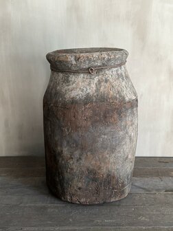 Authentieke houten pot Be- Uniq 